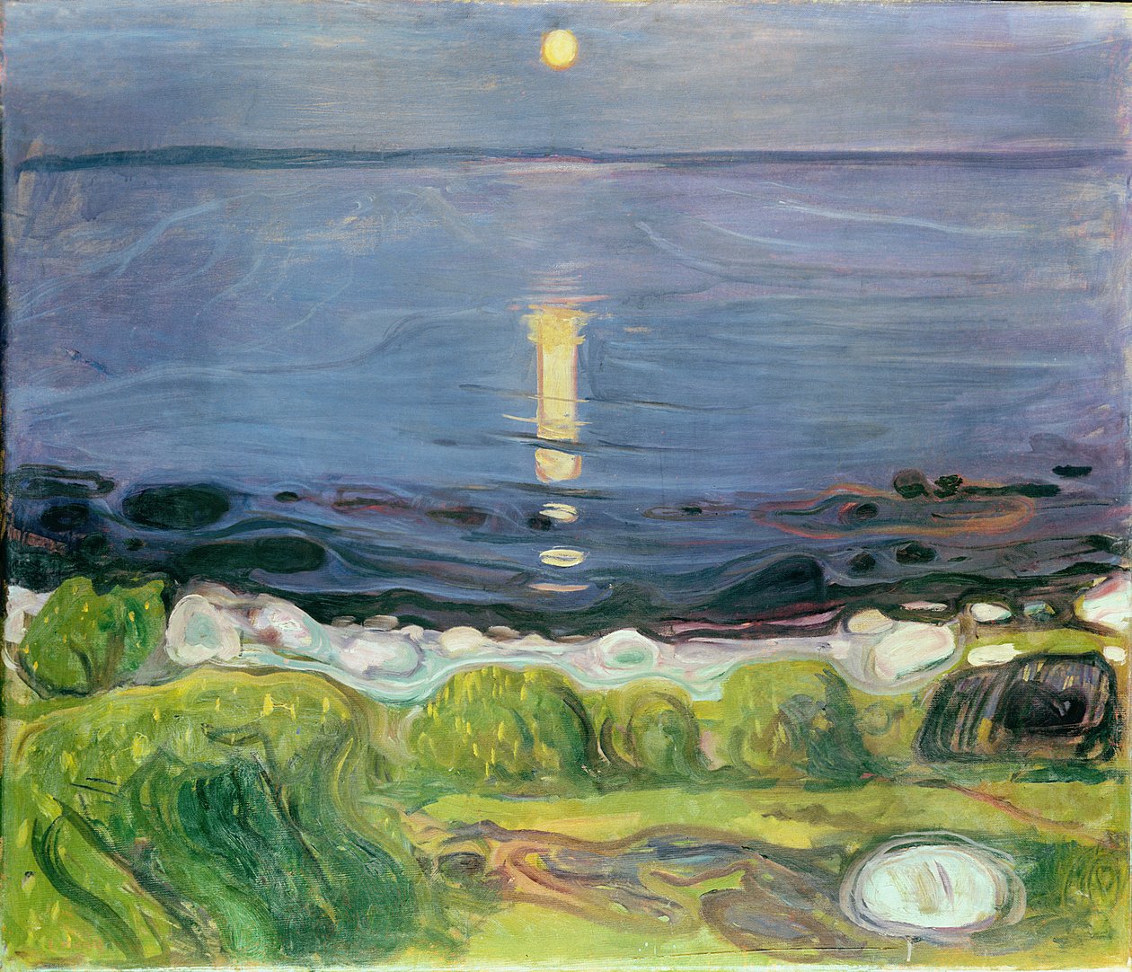 Sommernat ved kysten af Edvard Munch