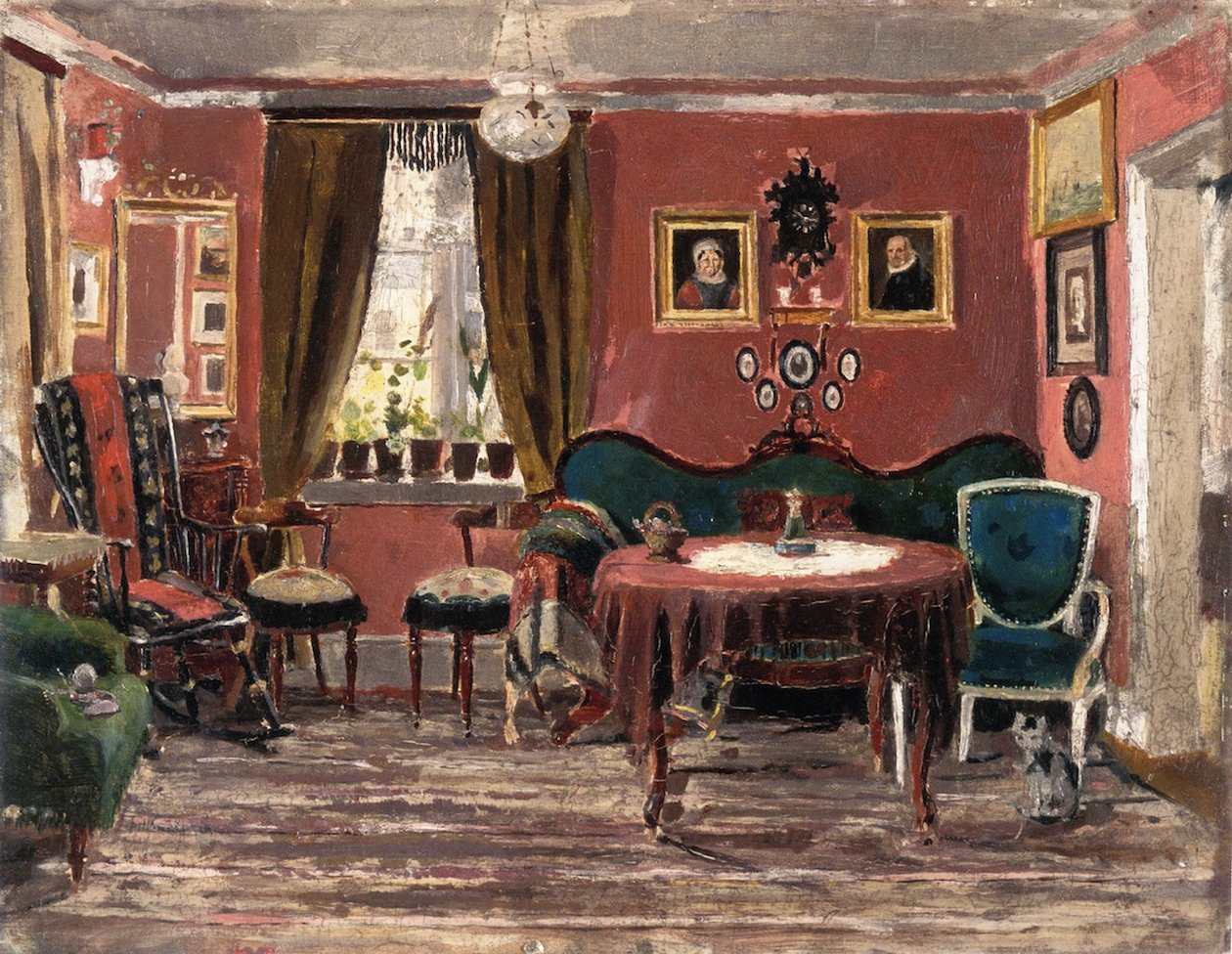 Frøken Munchs stue i Pilestredet 61 (1881) af Edvard Munch