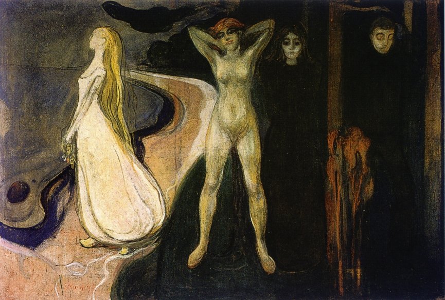 Kvinden i tre faser af Edvard Munch