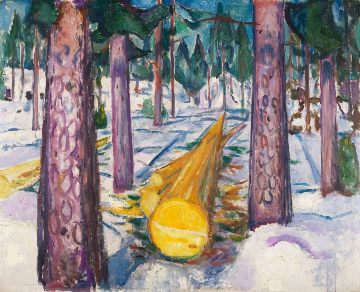 Den gule Log af Edvard Munch