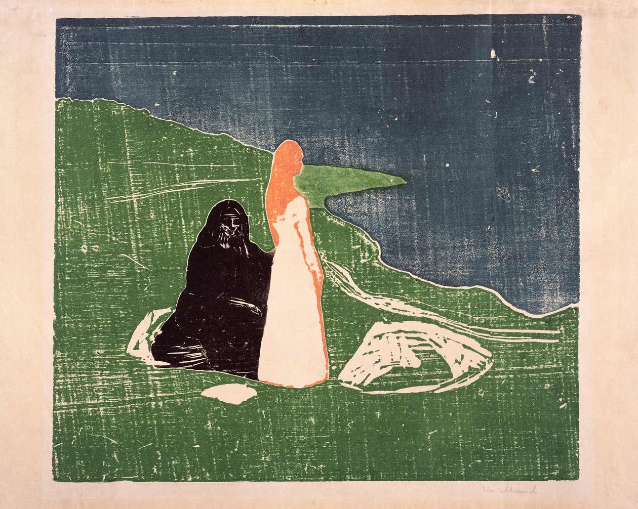 To kvinder ved bredden, 1898 af Edvard Munch