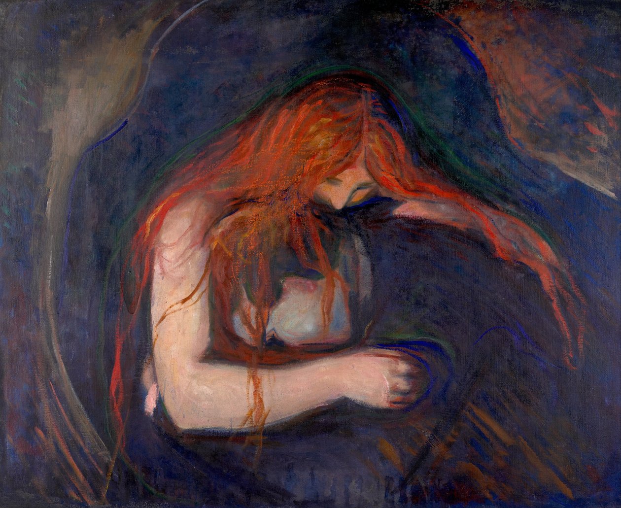 Vampyr af Edvard Munch