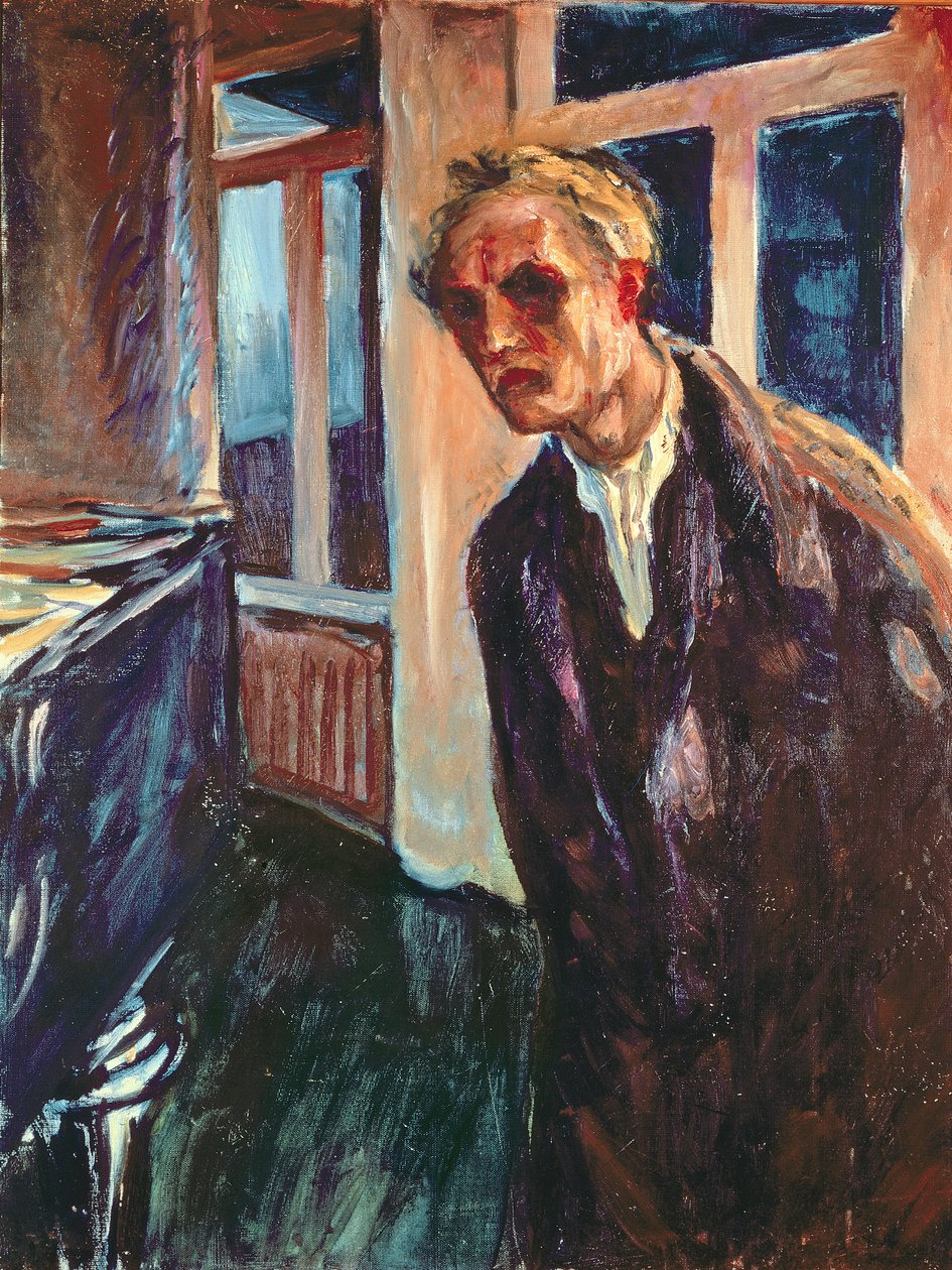 Wanderer by night: selvportræt af Edvard Munch
