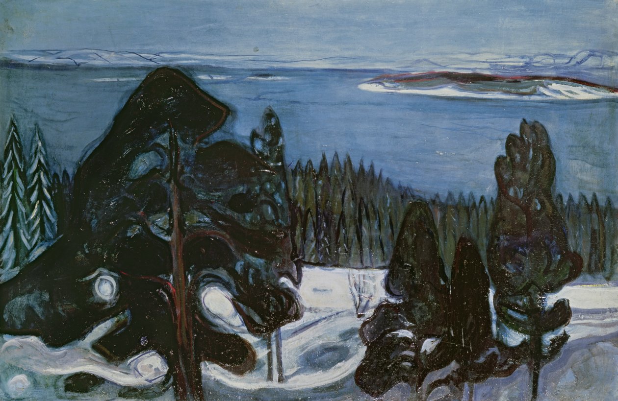 Vinteraften, ca.1900 af Edvard Munch