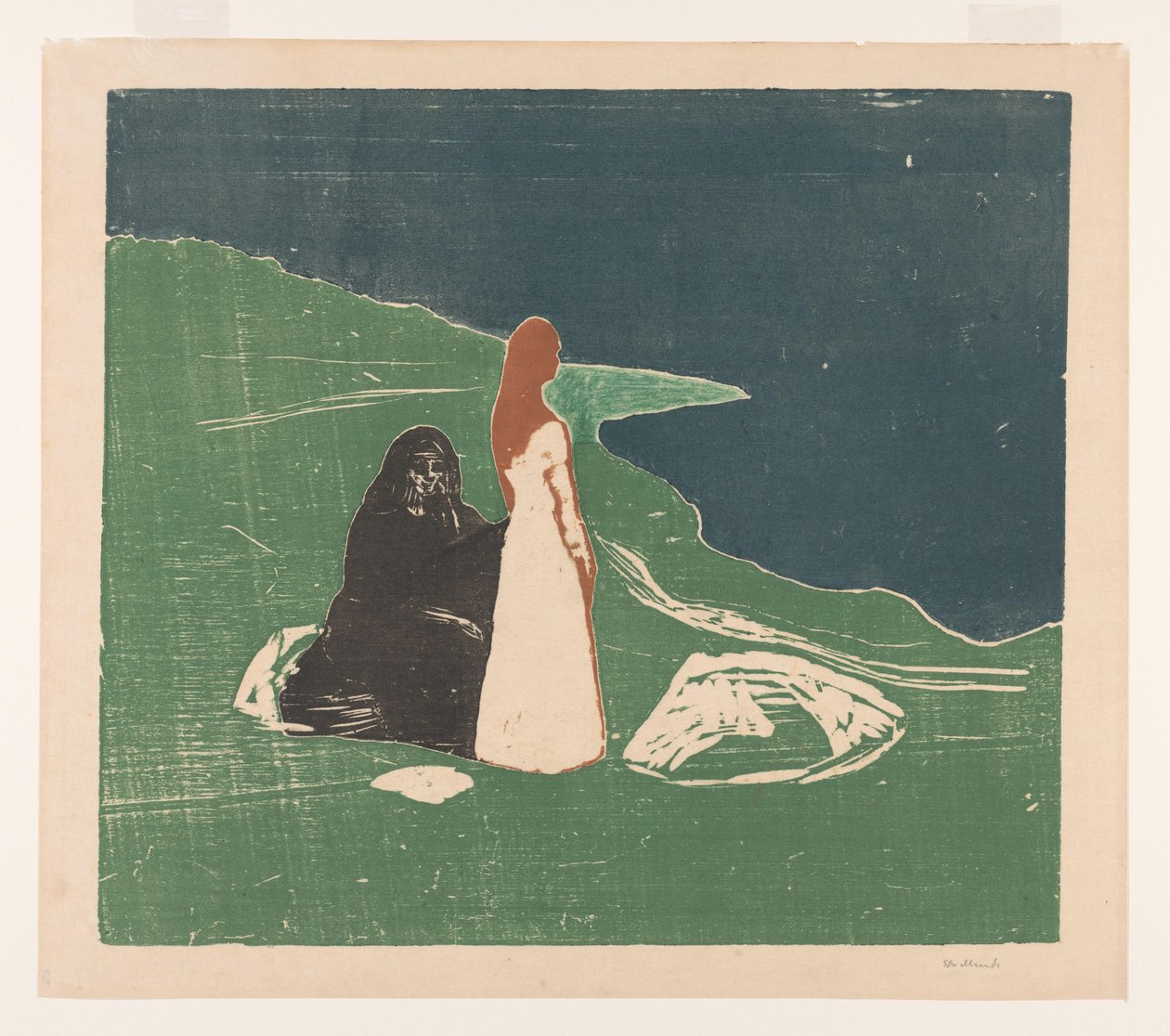 Two Women on the Shore (original titel) af Edvard Munch (signed by artist)