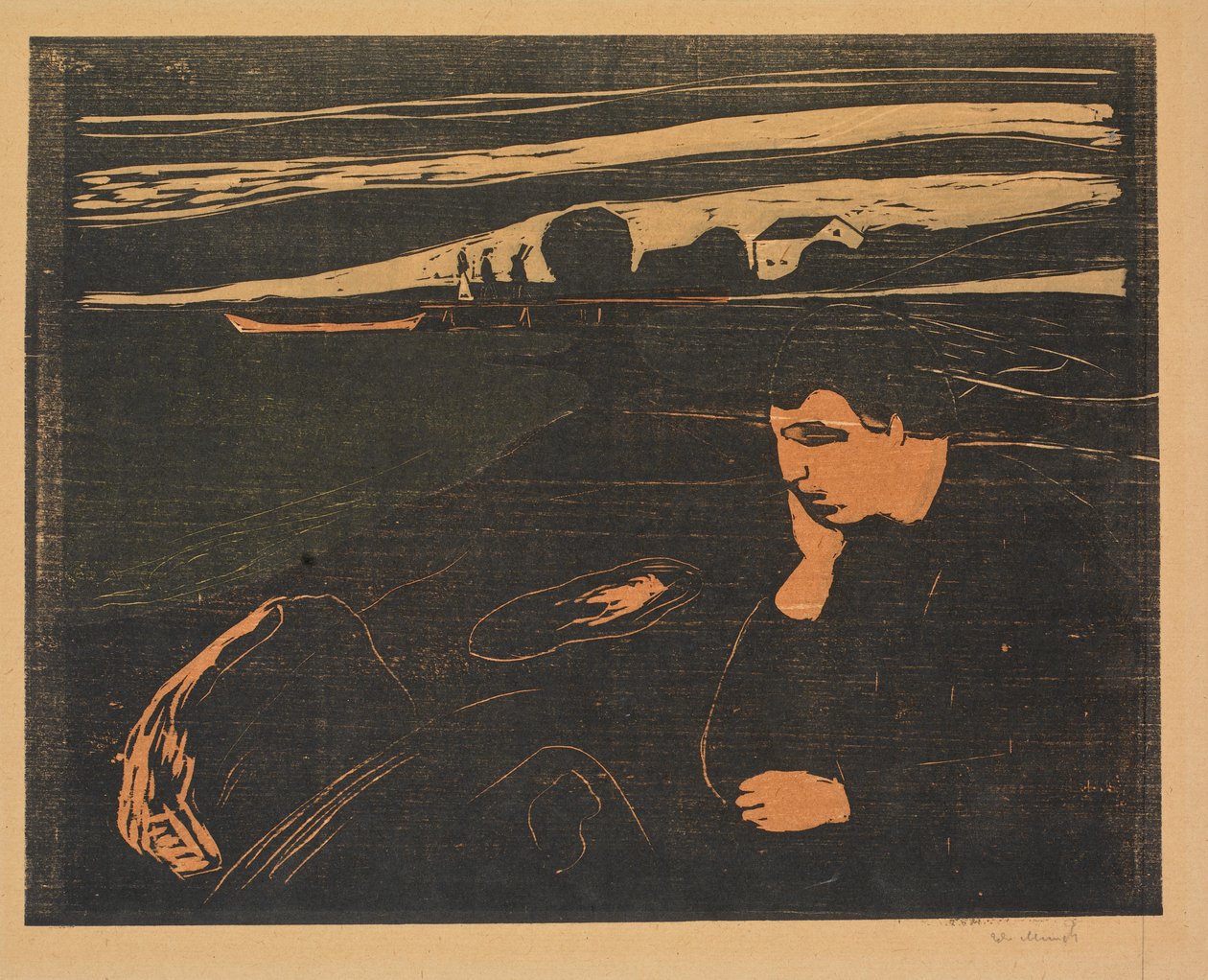 Aften. Ved stranden (Melankoli) af Edvard Munch