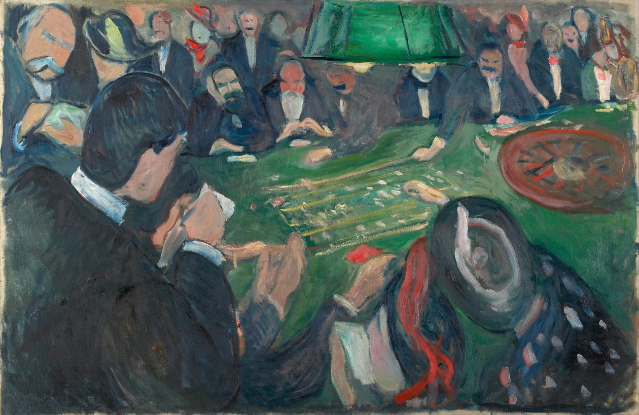 Ved roulette-bordet i Monte Carlo Par Munch, Edvard (1863-1944). Olie på lærred, størrelse: 74x116 af Edvard Munch
