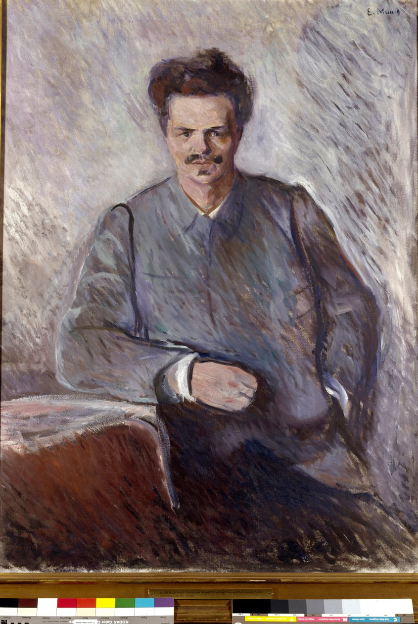 August Strindberg Portræt af den svenske dramatiker og maler August Strindberg (1849-1912). Maleri af Edvard Munch (1863-1944) af Edvard Munch