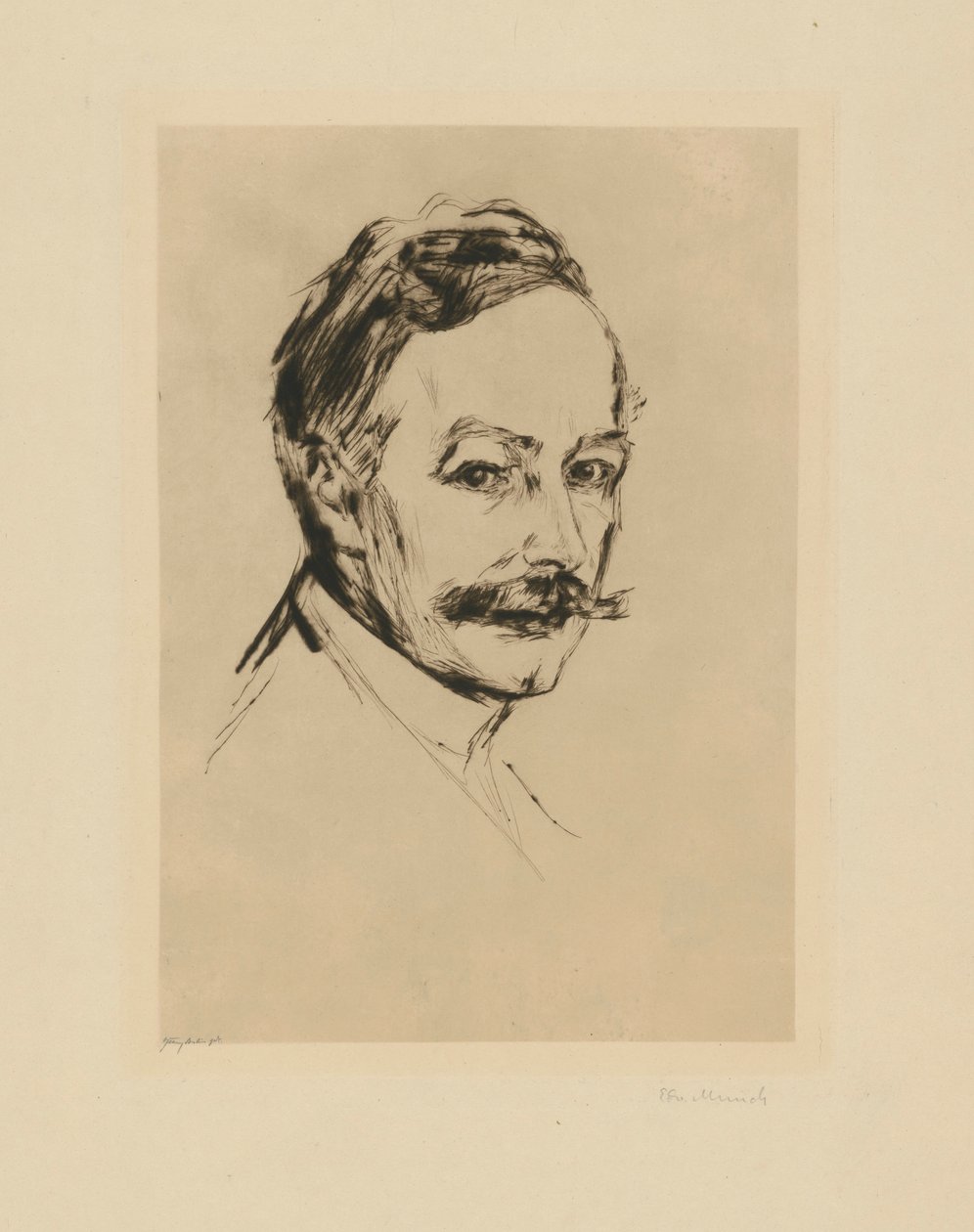 Fra mappen »Fra Max Lindes hus«: Dr. Max Linde af Edvard Munch