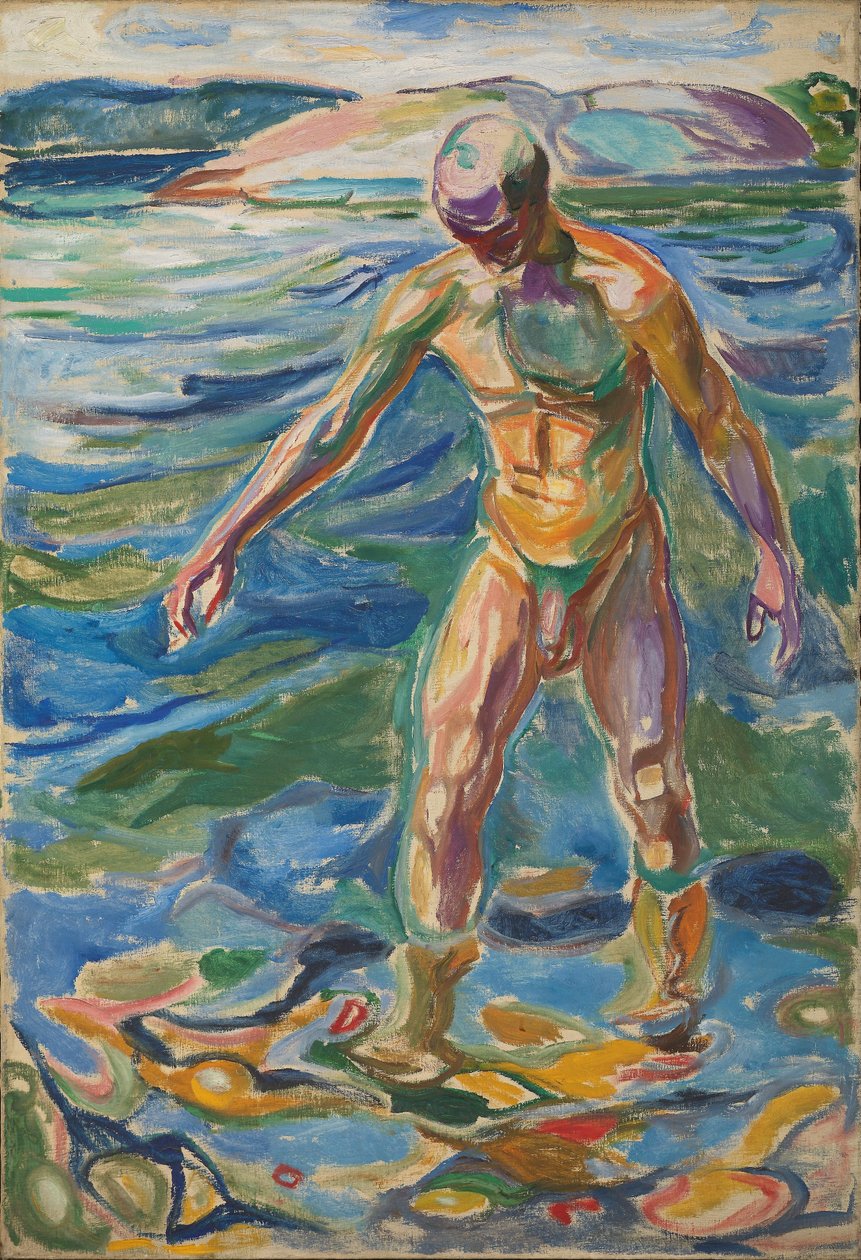 Badende mand af Edvard Munch