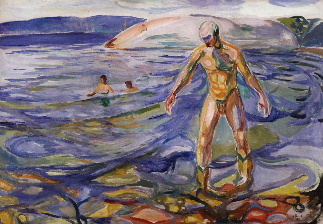 Badende mand af Edvard Munch