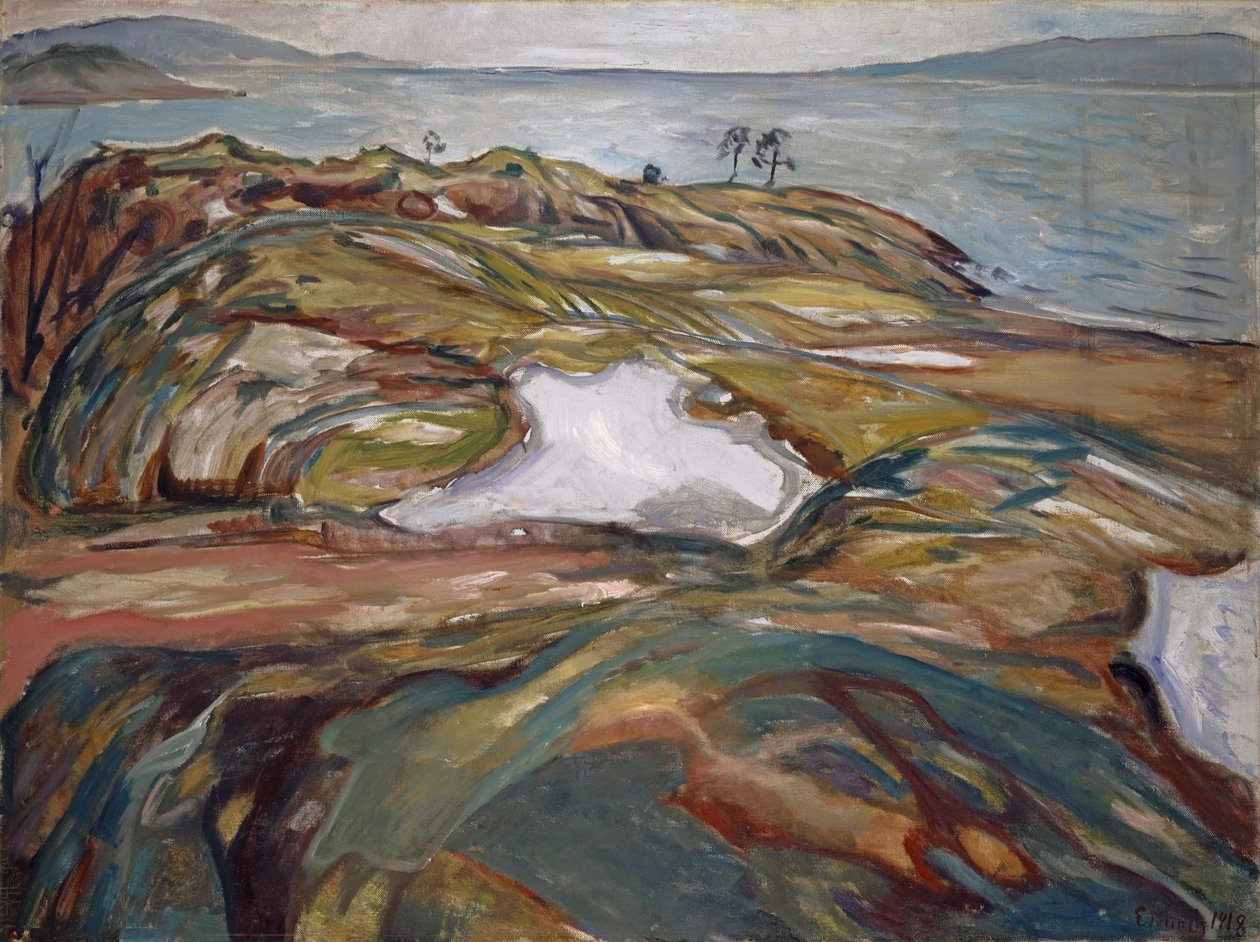 Kystlandskab, 1918 af Edvard Munch