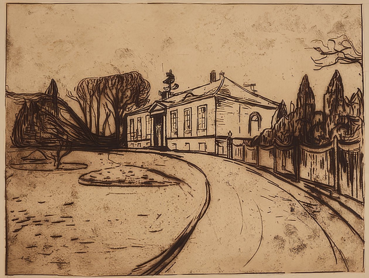 Huset. 1902 af Edvard Munch