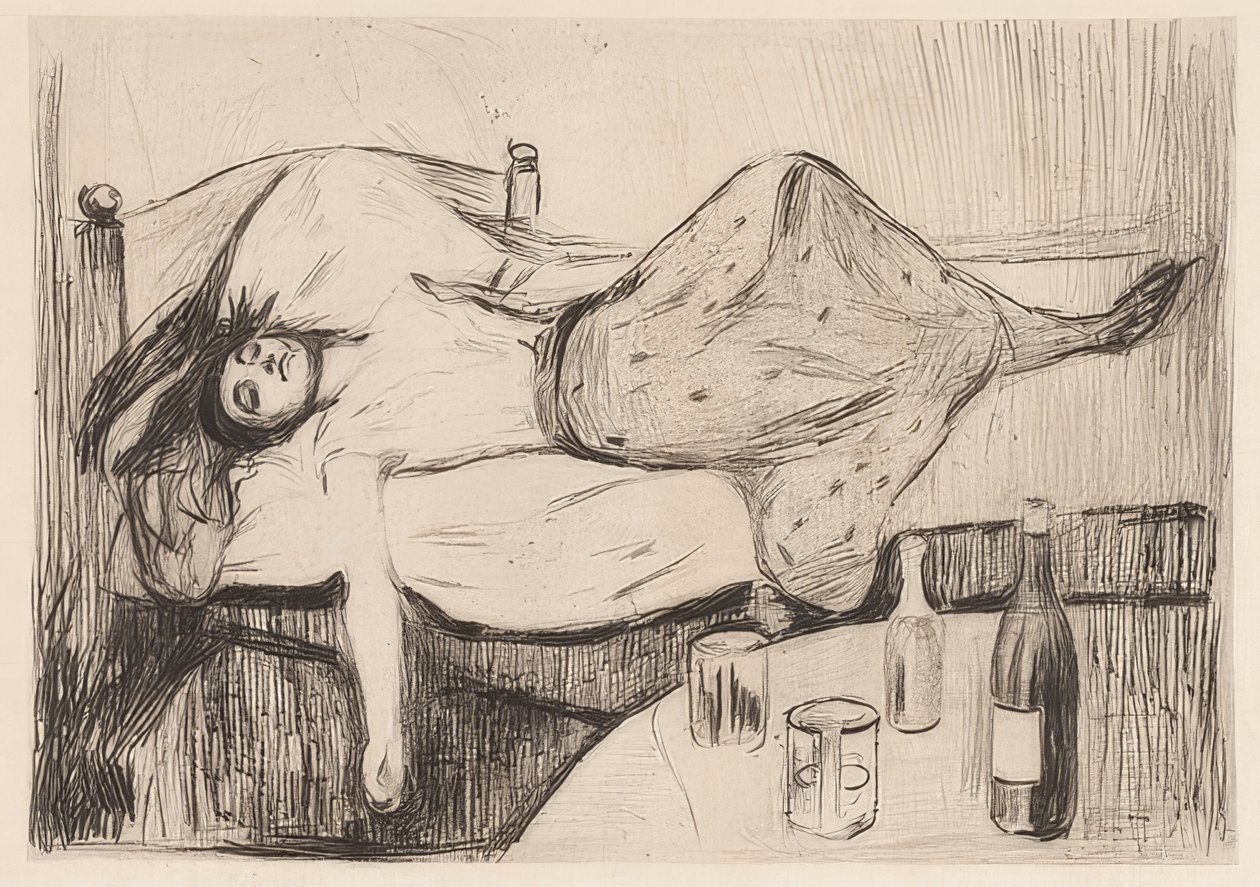 Dagen efter. 1894 af Edvard Munch