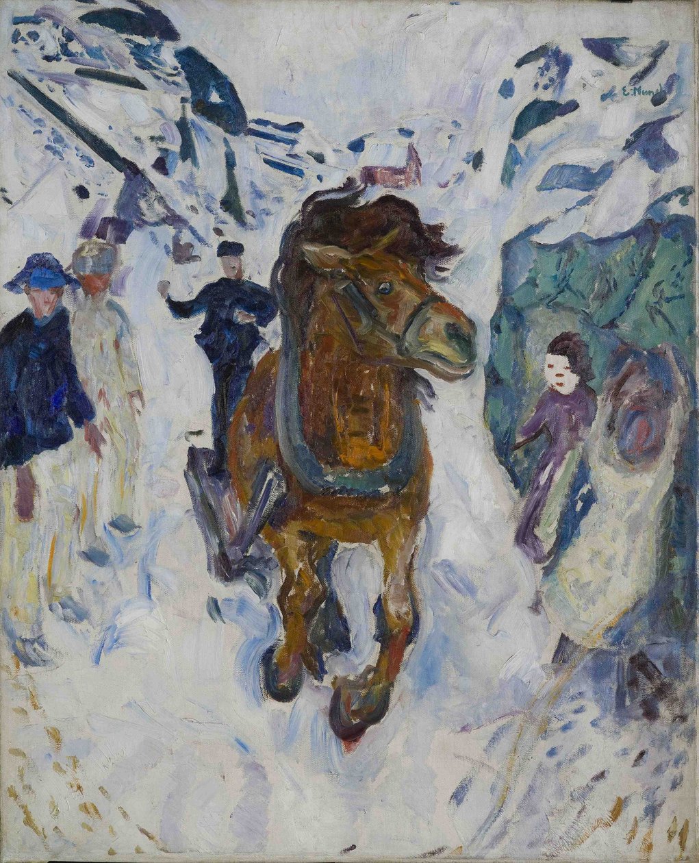 Galoperende hest af Edvard Munch