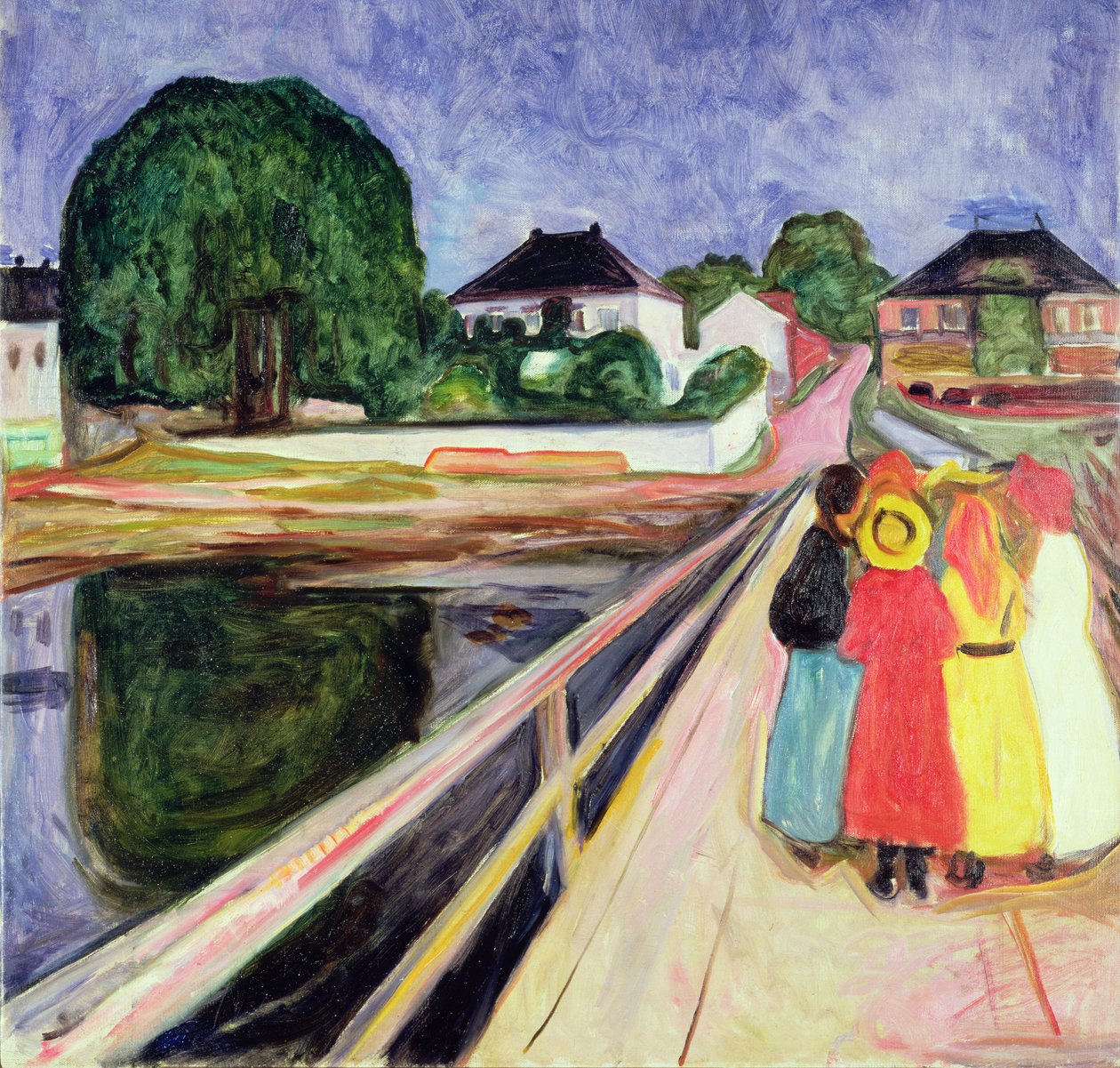 Girls on a Bridge (olie på lærred) af Edvard Munch