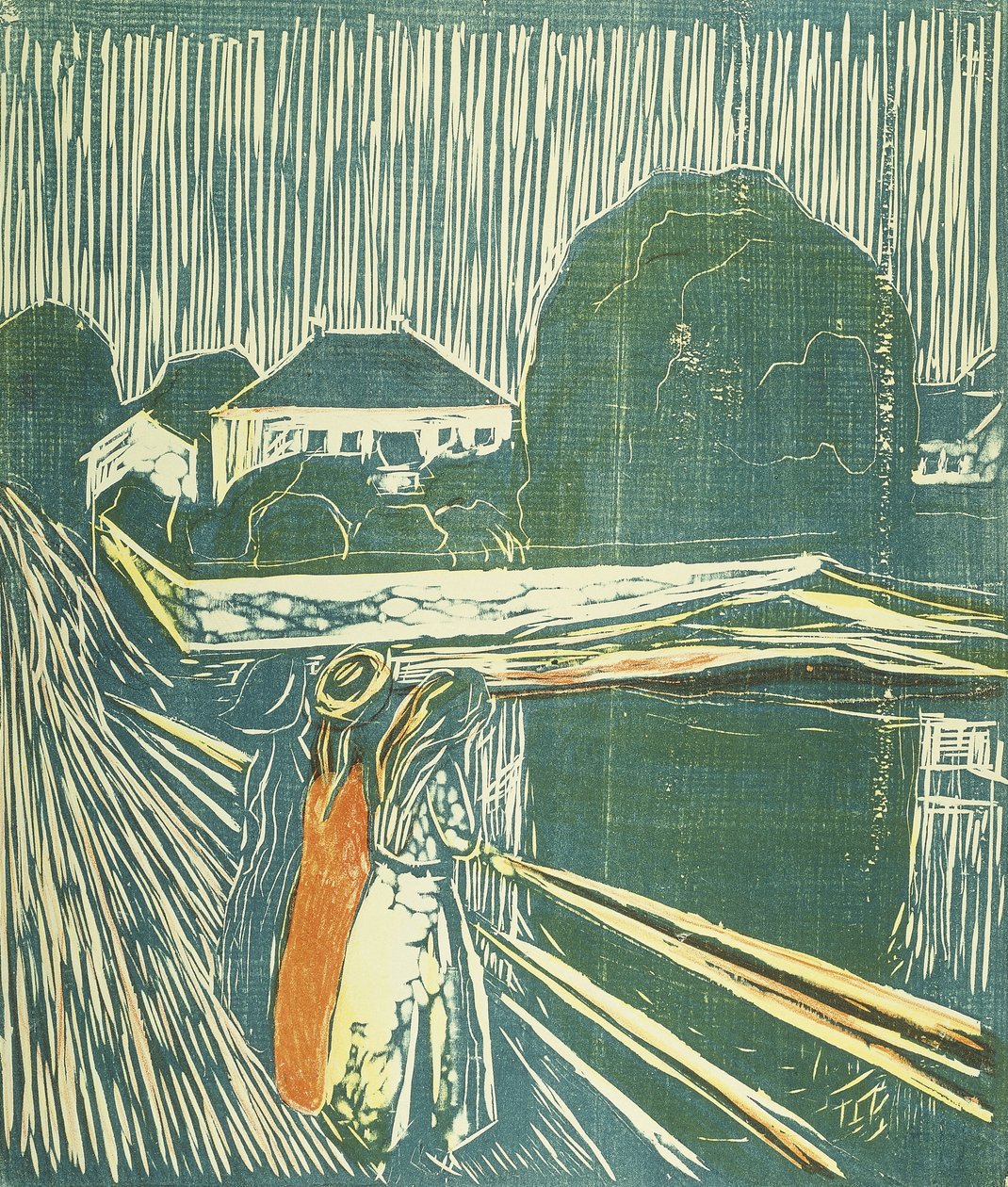 Piger på Broen; pige på broen af Edvard Munch