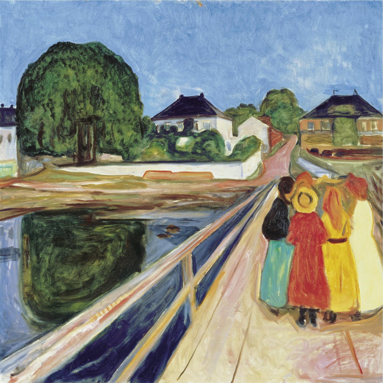 Piger på broen, 1902 af Edvard Munch