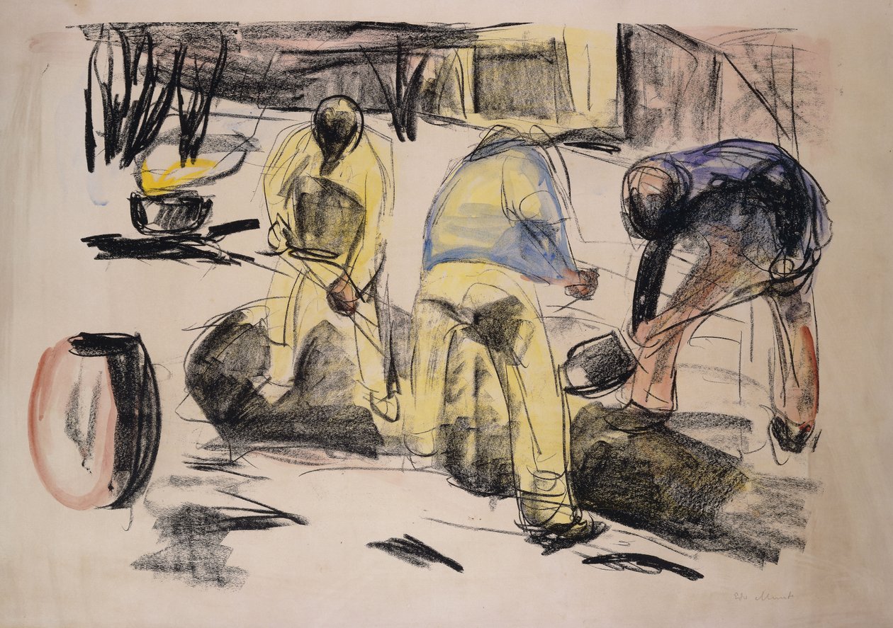 gravarbejdere; Gravearbejdere af Edvard Munch