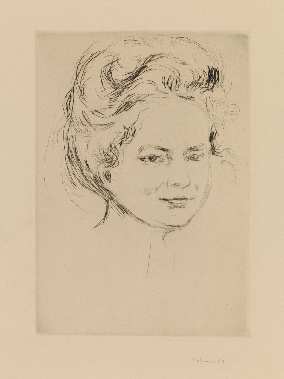 En piges hoved af Edvard Munch
