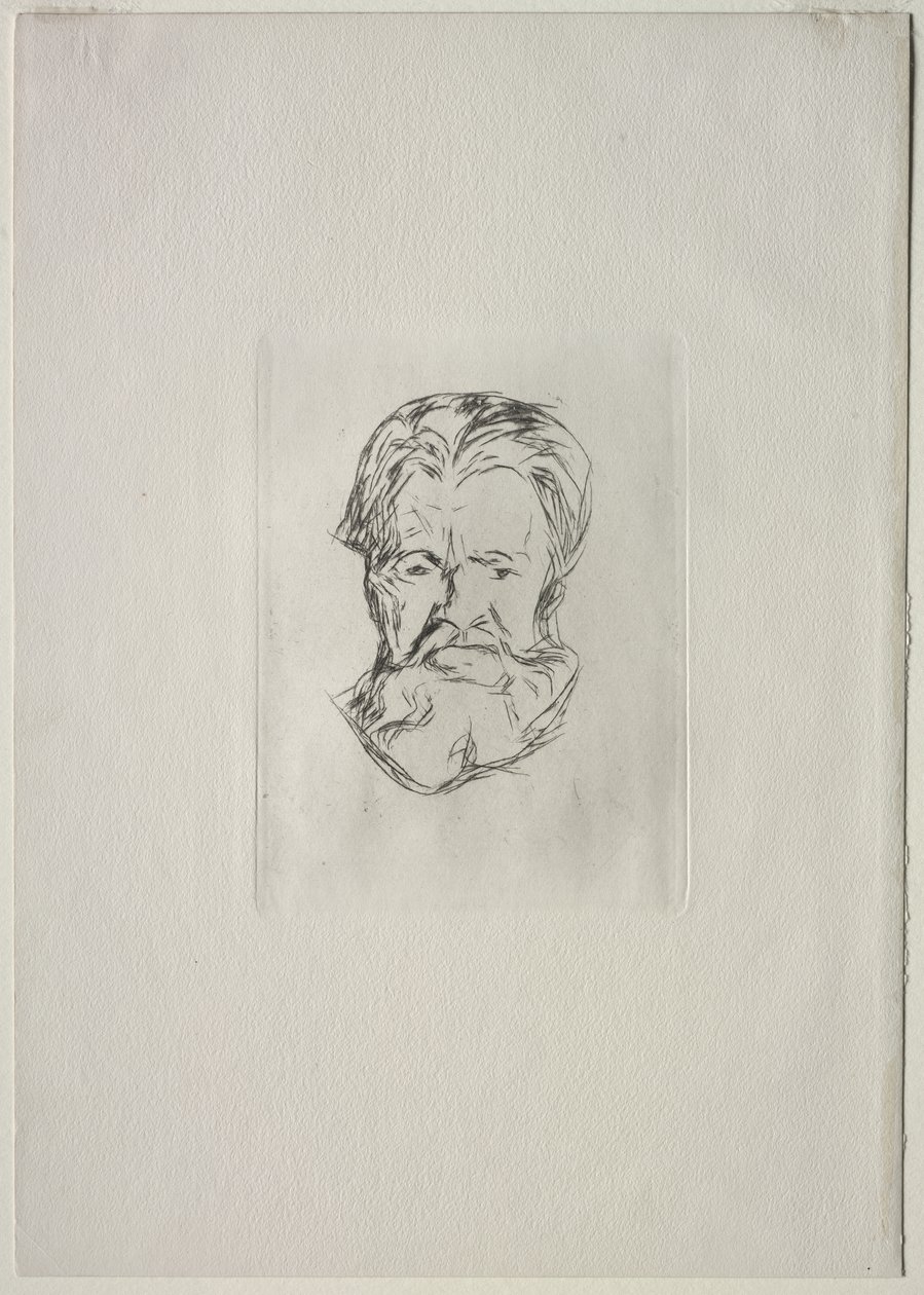 En mands hoved af Edvard Munch