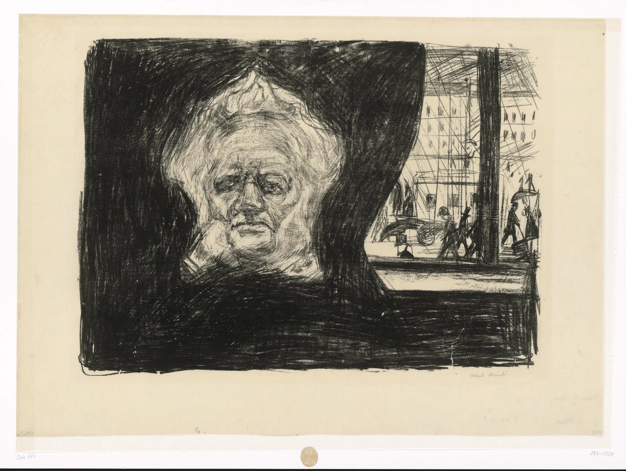 Henrik Ibsen i Grand Hotels café af Edvard Munch