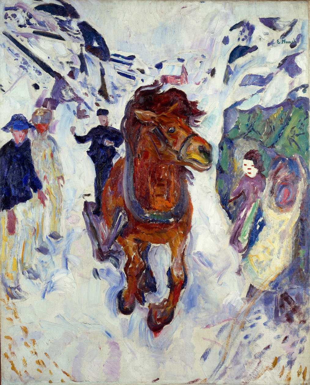 Hestegalopmaleri af Edvard Munch (1863-1944) 1910-1912 Dim. 148x119,5 cm Oslo, Kommunale kunstsamlinger Munch-museet (Musee Munch) af Edvard Munch
