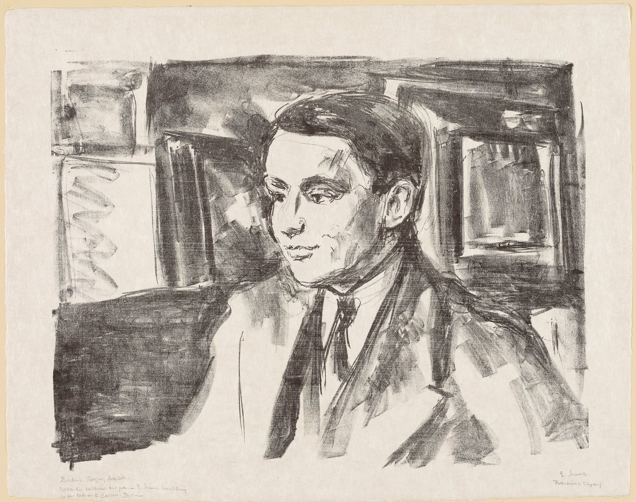 Ungdomsportræt af Wolfgang Gurlitt af Edvard Munch