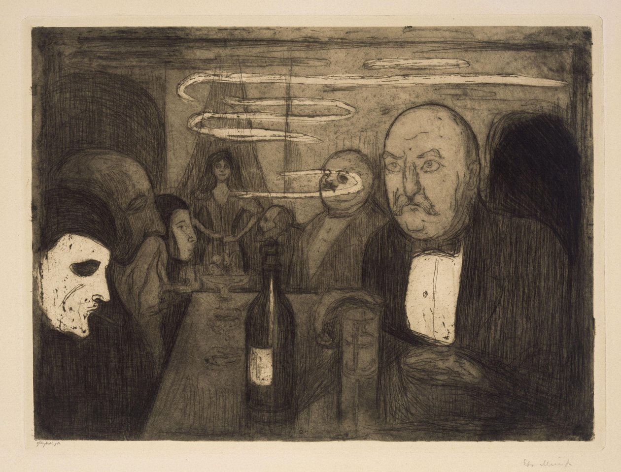 Kristiania-Boheme II af Edvard Munch