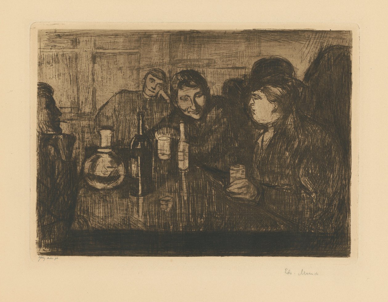 Kristiania-Boheme I af Edvard Munch