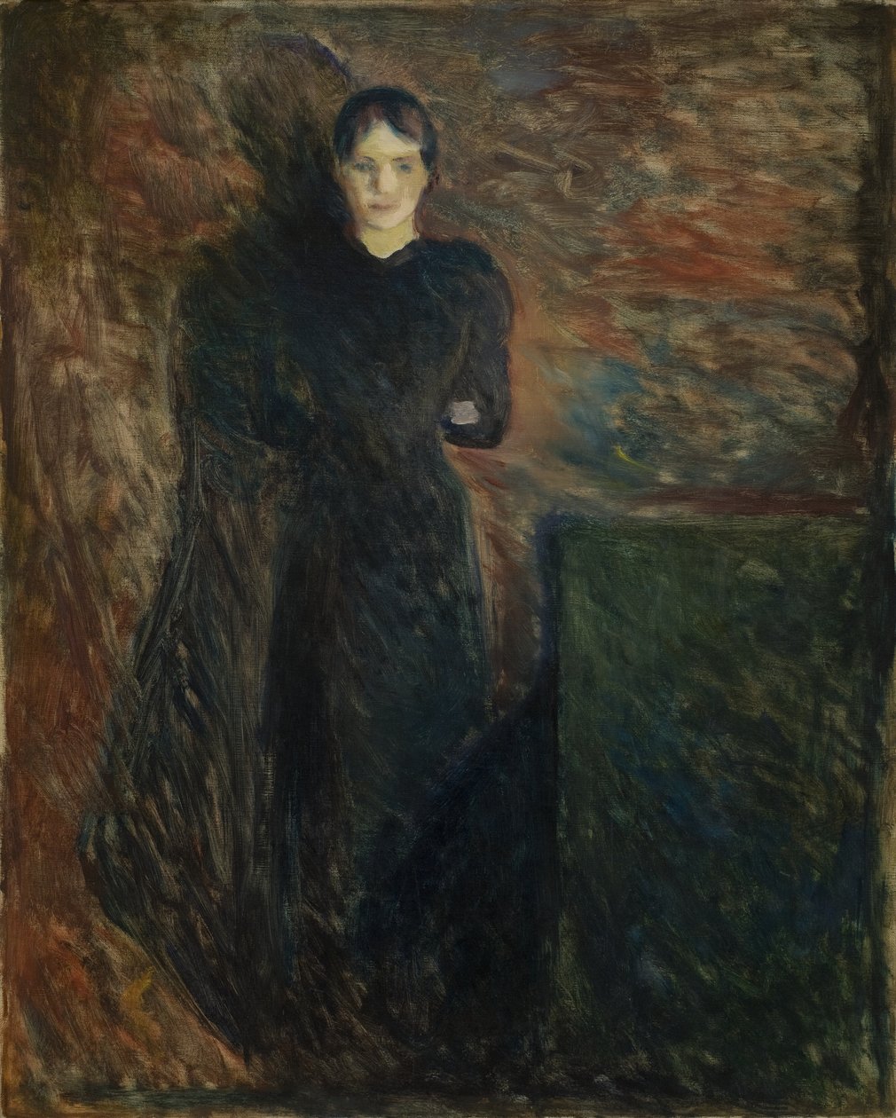 Dame i sort (Olga Buhre) af Edvard Munch