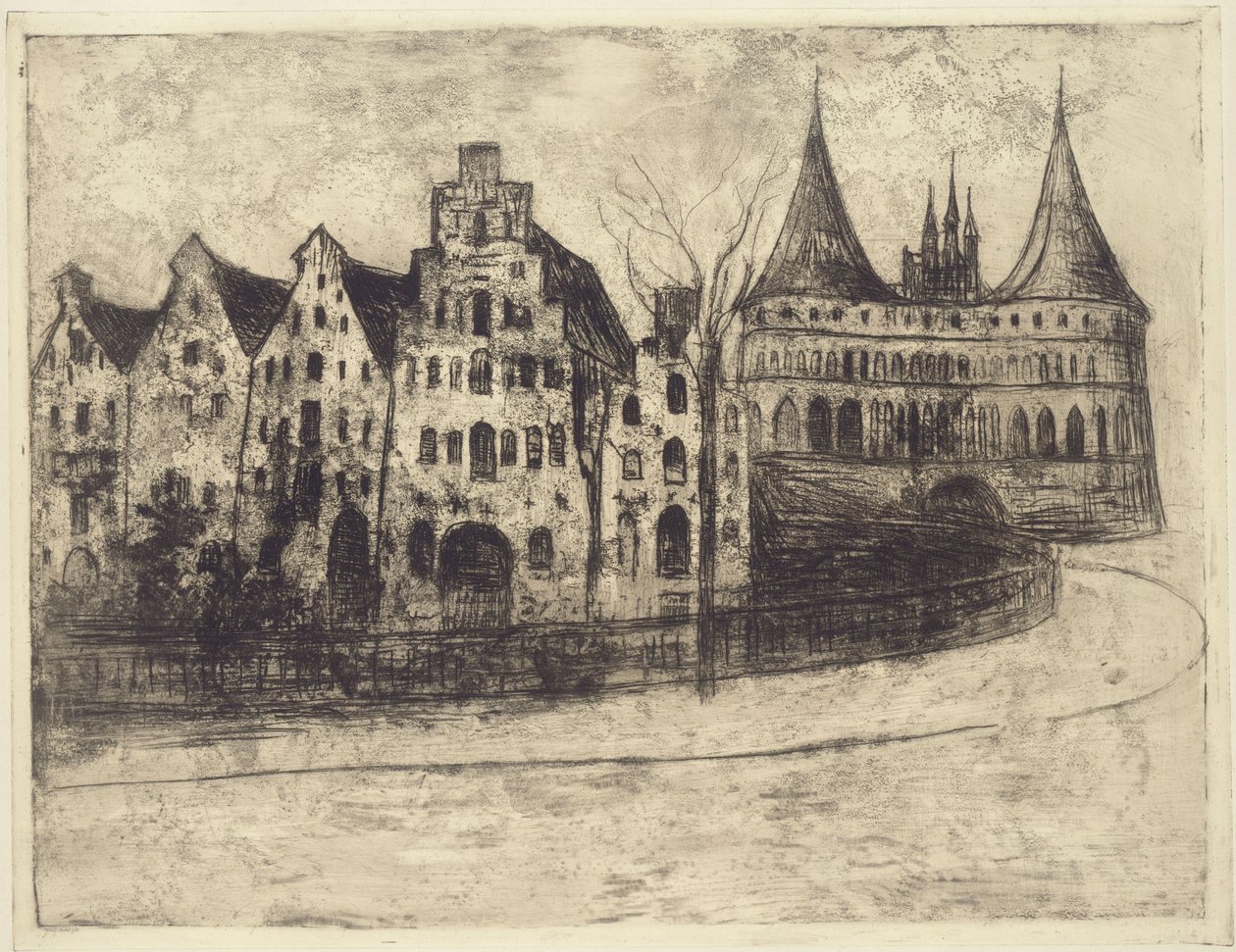 Lübeck (Holstentor) af Edvard Munch