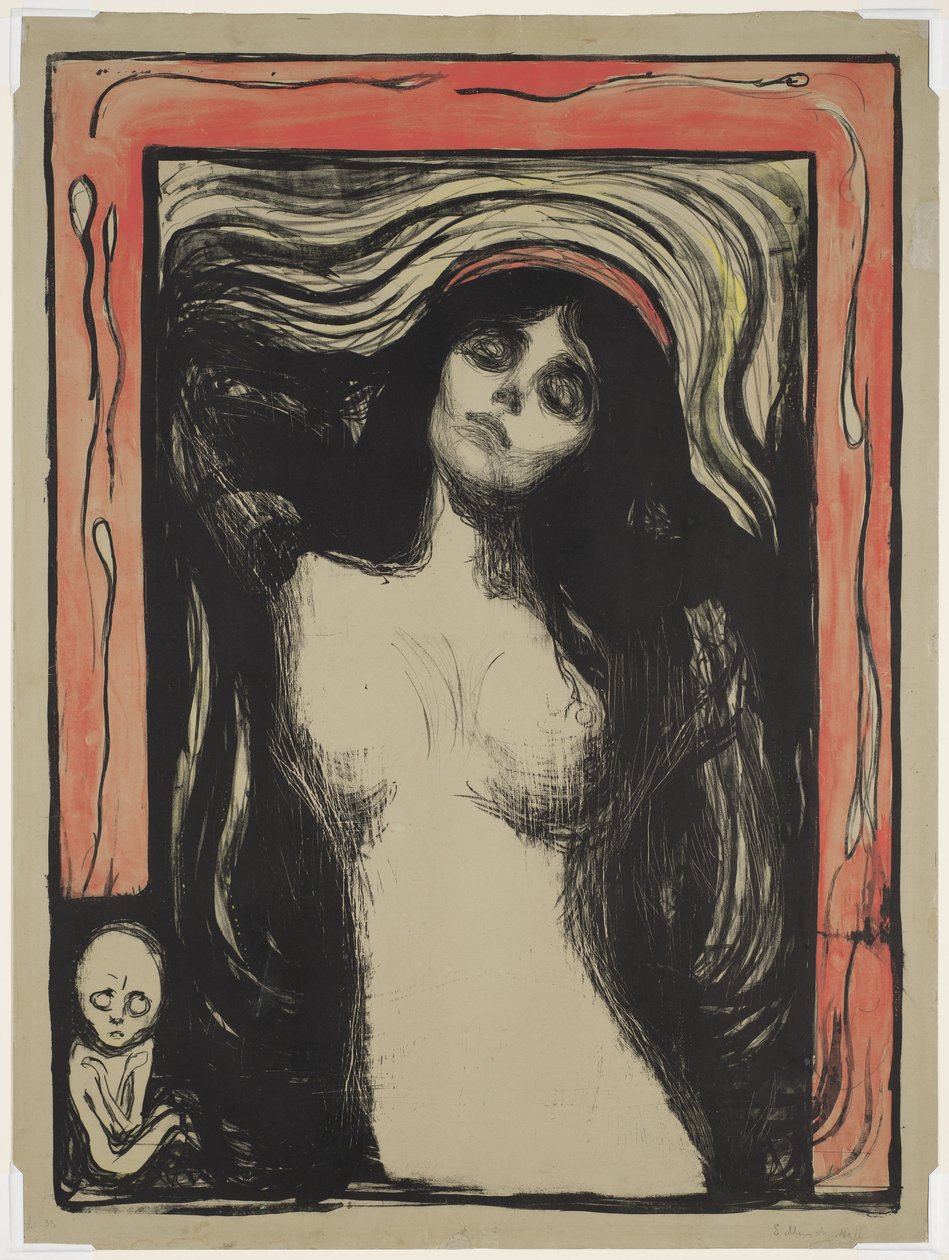 Madonna, 1895 af Edvard Munch