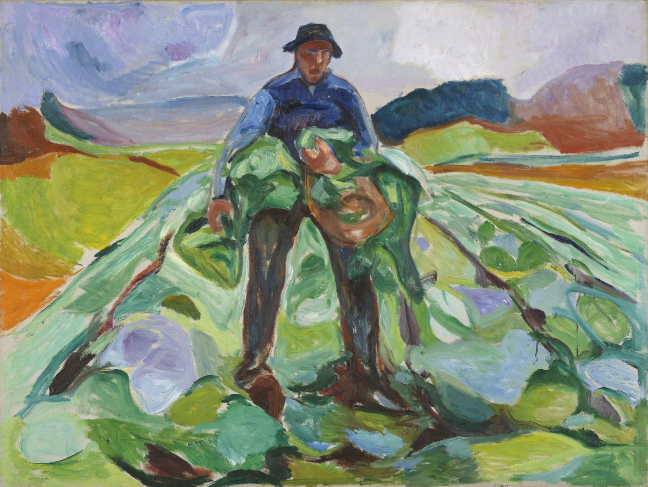 Mand i kålmarken af Edvard Munch