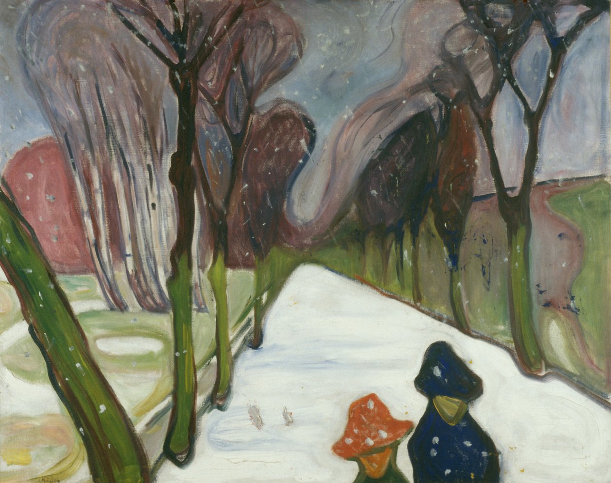 Ny sne på alléen af Edvard Munch