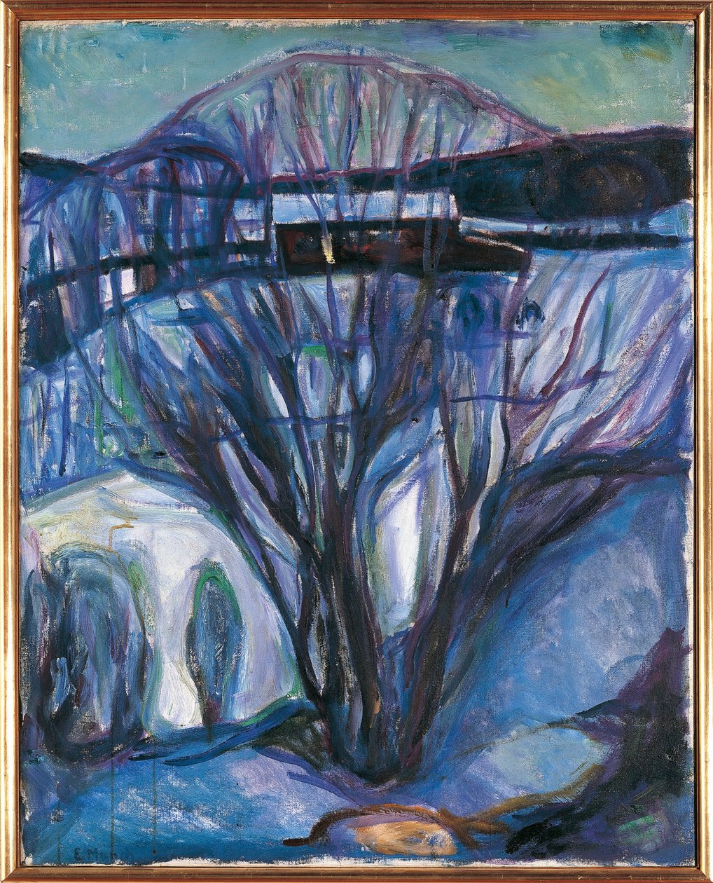 Norge, Oslo, Vinterlandskab, Ekely af Edvard Munch