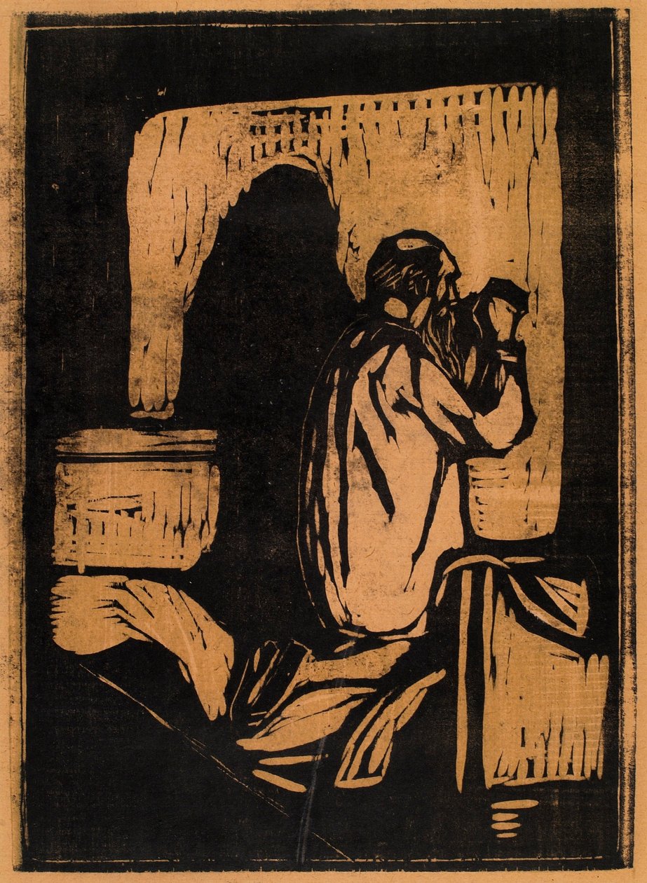 Gammel mand beder af Edvard Munch