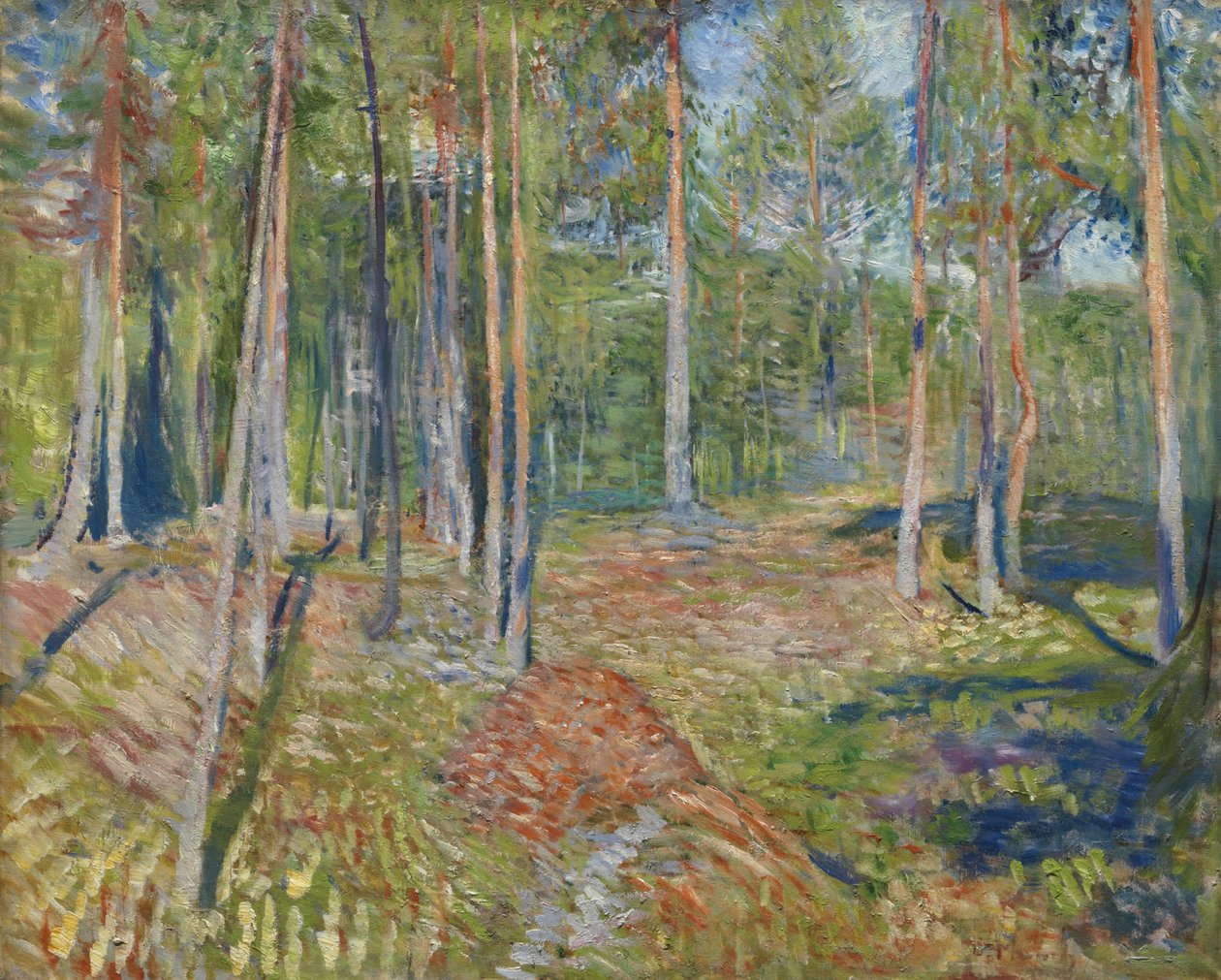 Fyrreskov, 1891-1892 af Edvard Munch