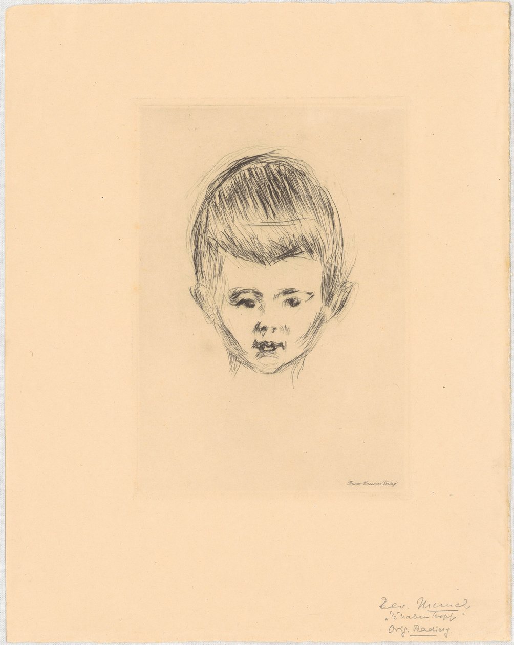 Portræt af Andreas Schwarz af Edvard Munch