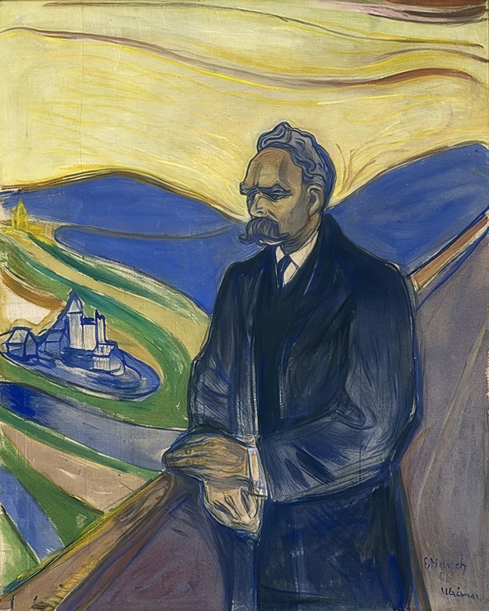 Portræt af Friedrich Nietzsche. 1906 af Edvard Munch