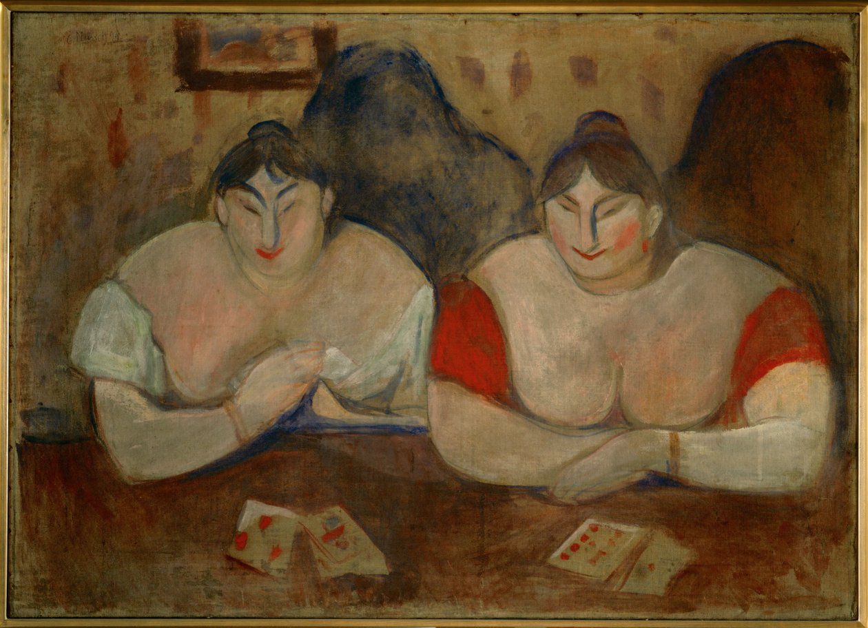 Rose and Amelie (tempera på lærred) af Edvard Munch
