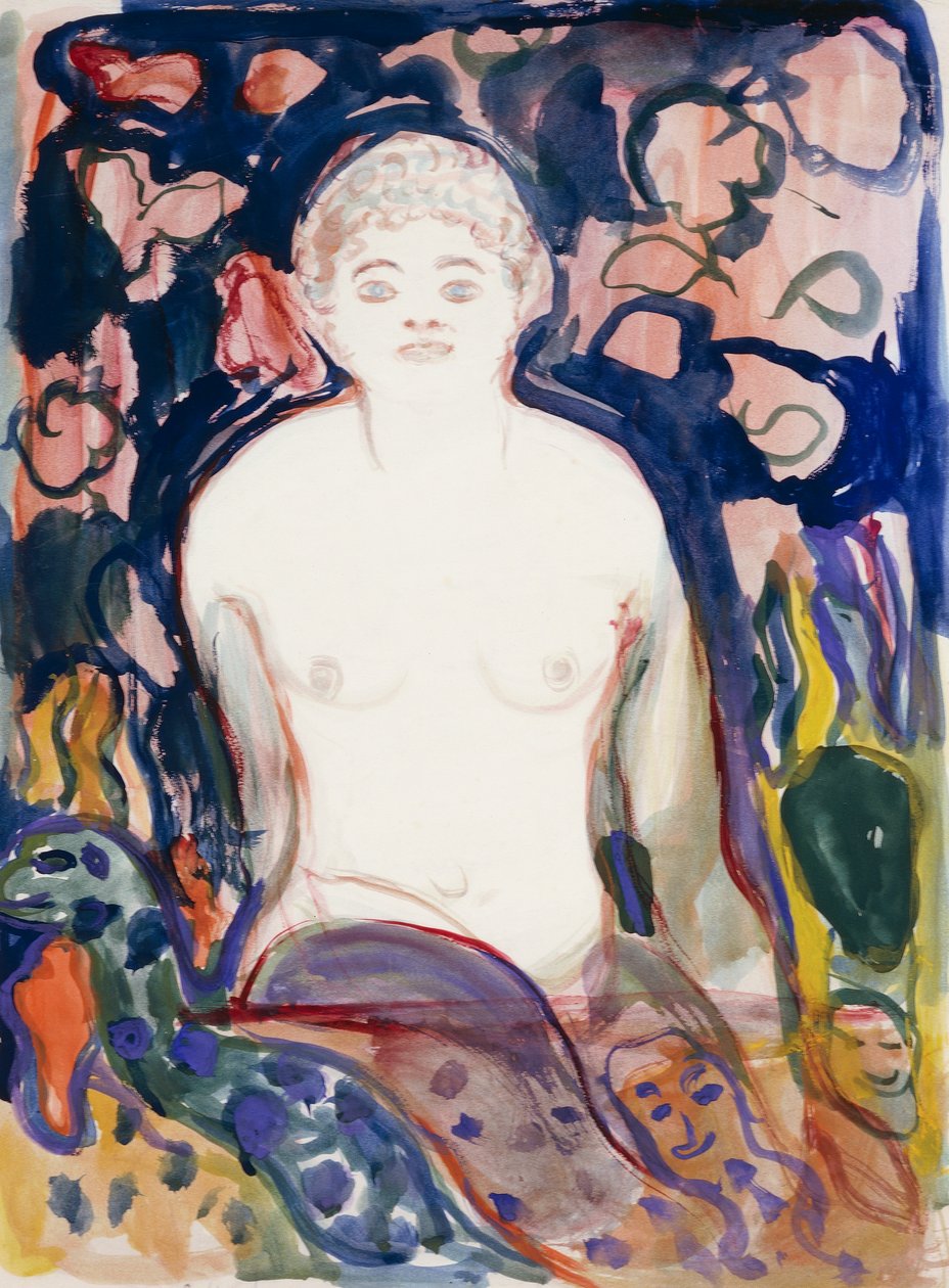 Siddende model af Edvard Munch