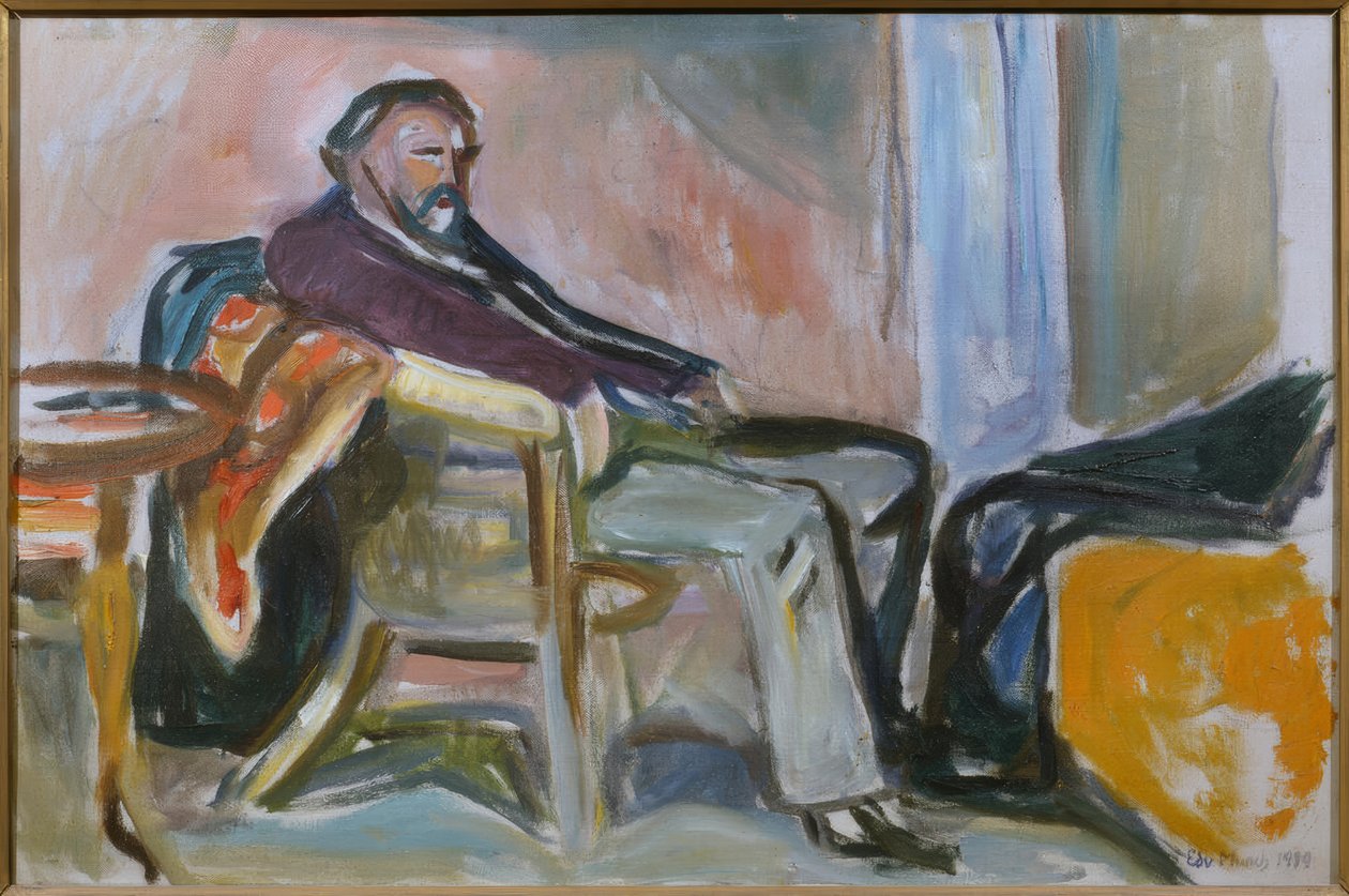 Selvportræt efter influenza af Edvard Munch
