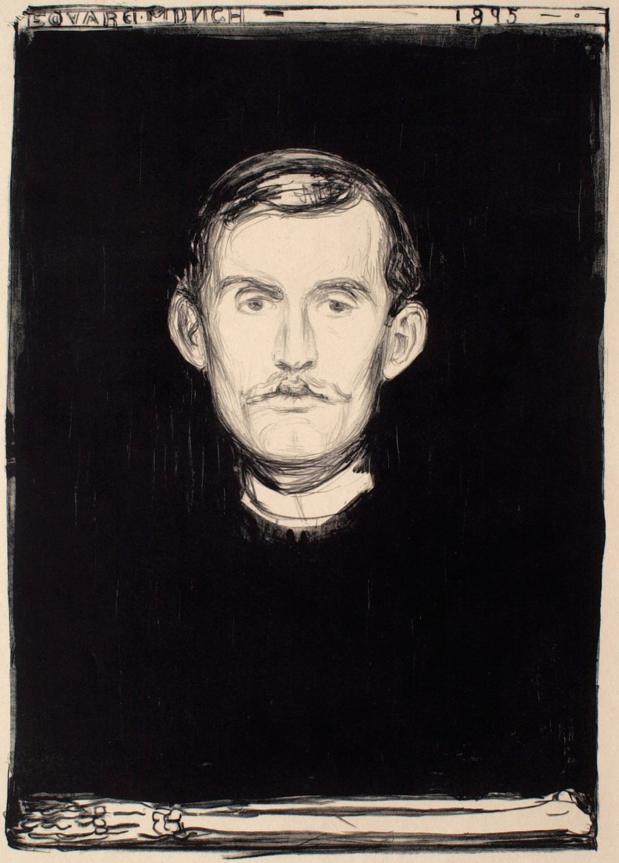 Selvportræt af Edvard Munch