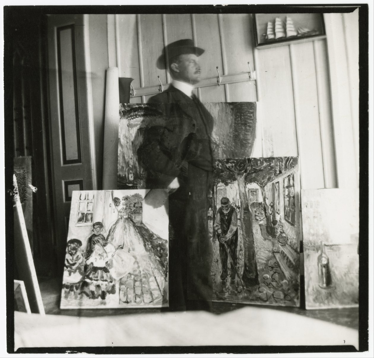 Selvportræt på 53 Am Strom i Warnemünde af Edvard Munch