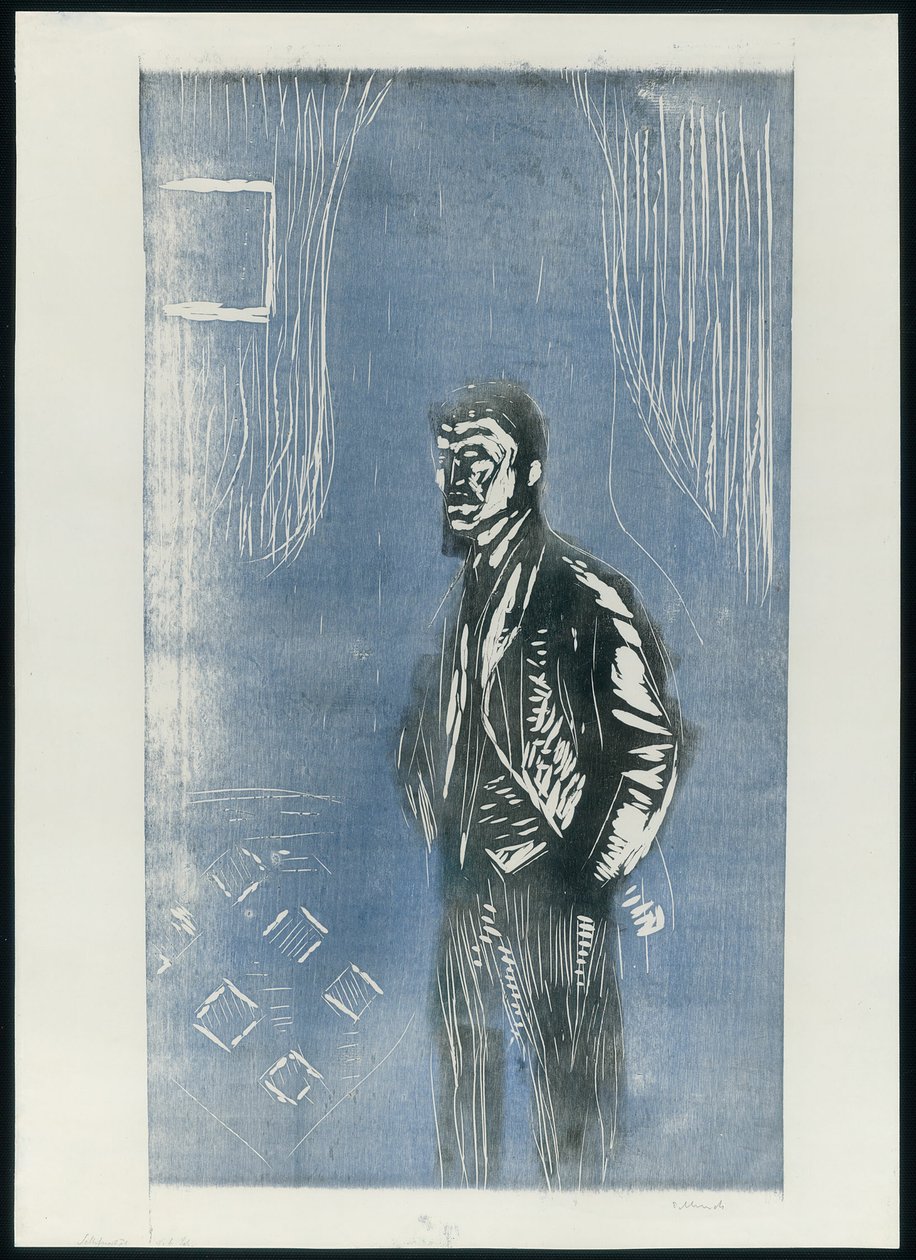 Selvportræt i måneskin af Edvard Munch