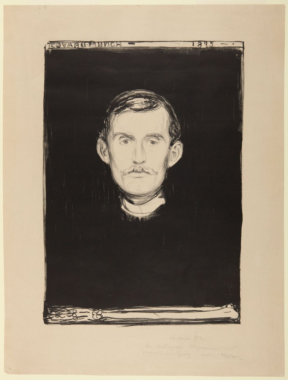 Selvportræt af Edvard Munch