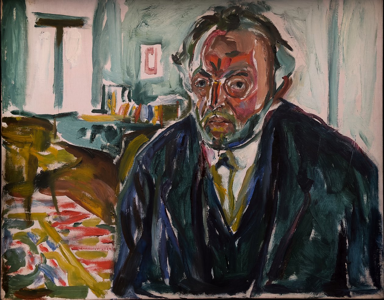 Selvportræt efter den spanske syge af Edvard Munch