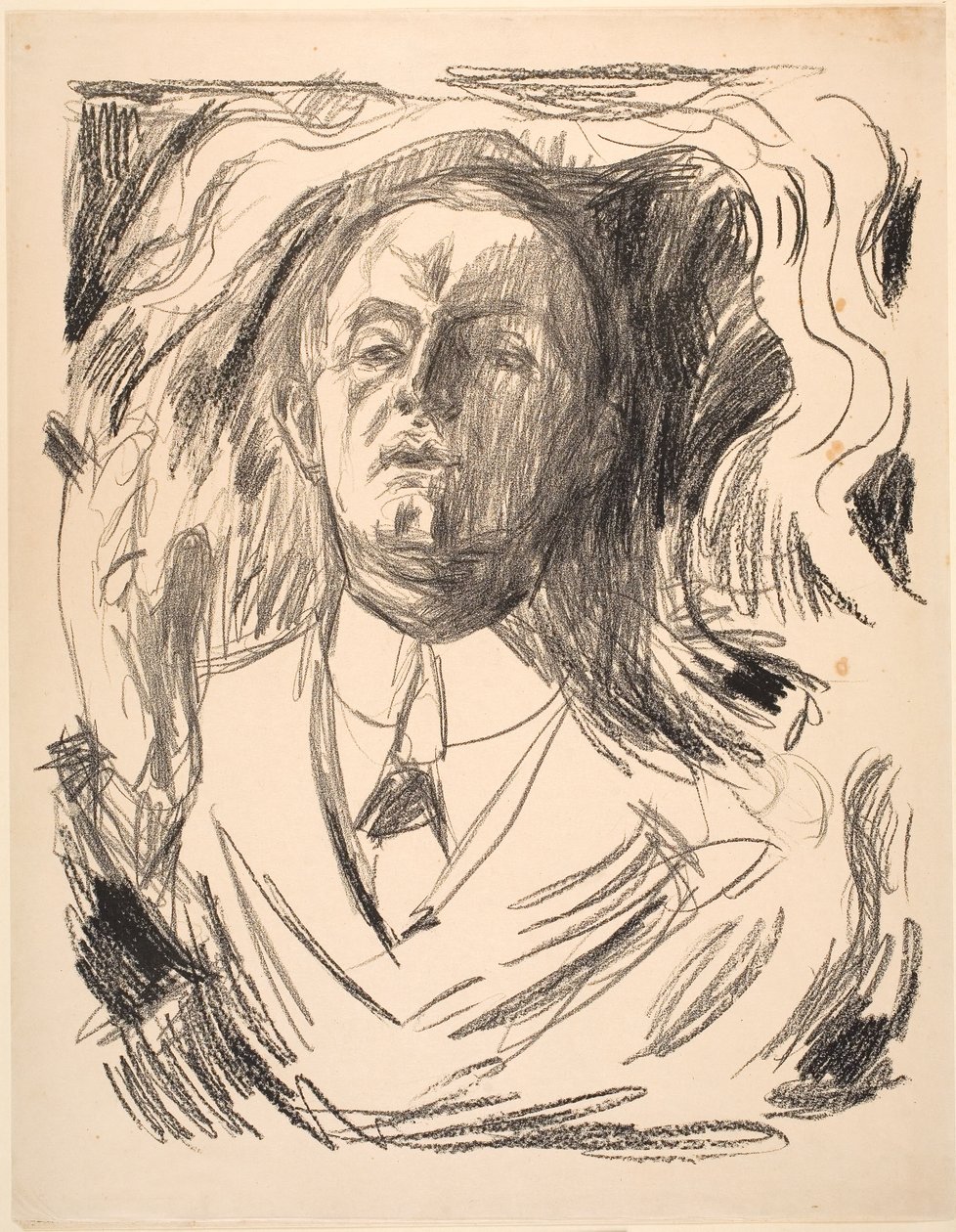 Selvportræt med cigaret af Edvard Munch