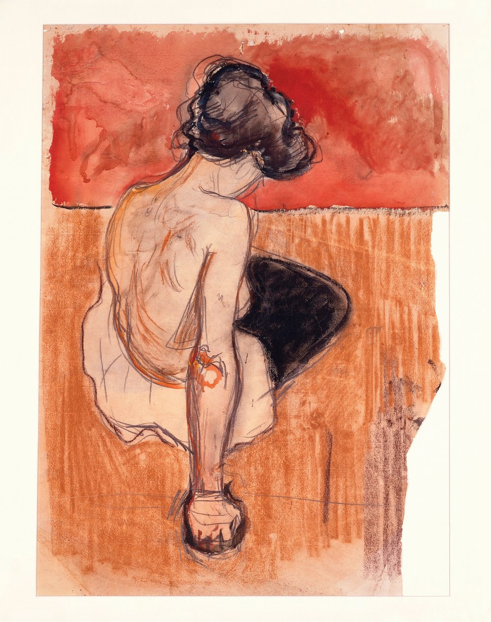 Siddende model af Edvard Munch